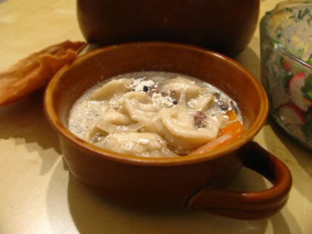 Пельмени в горшочке